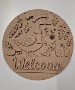 Alternative view of Welcome Santa goose and pumpkin 23