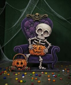 Skeleton shelf sitter with optional chair