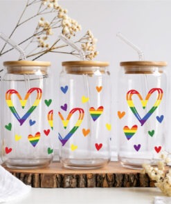 UV DTF – WRP 157 - Libbey wrap Pride hearts