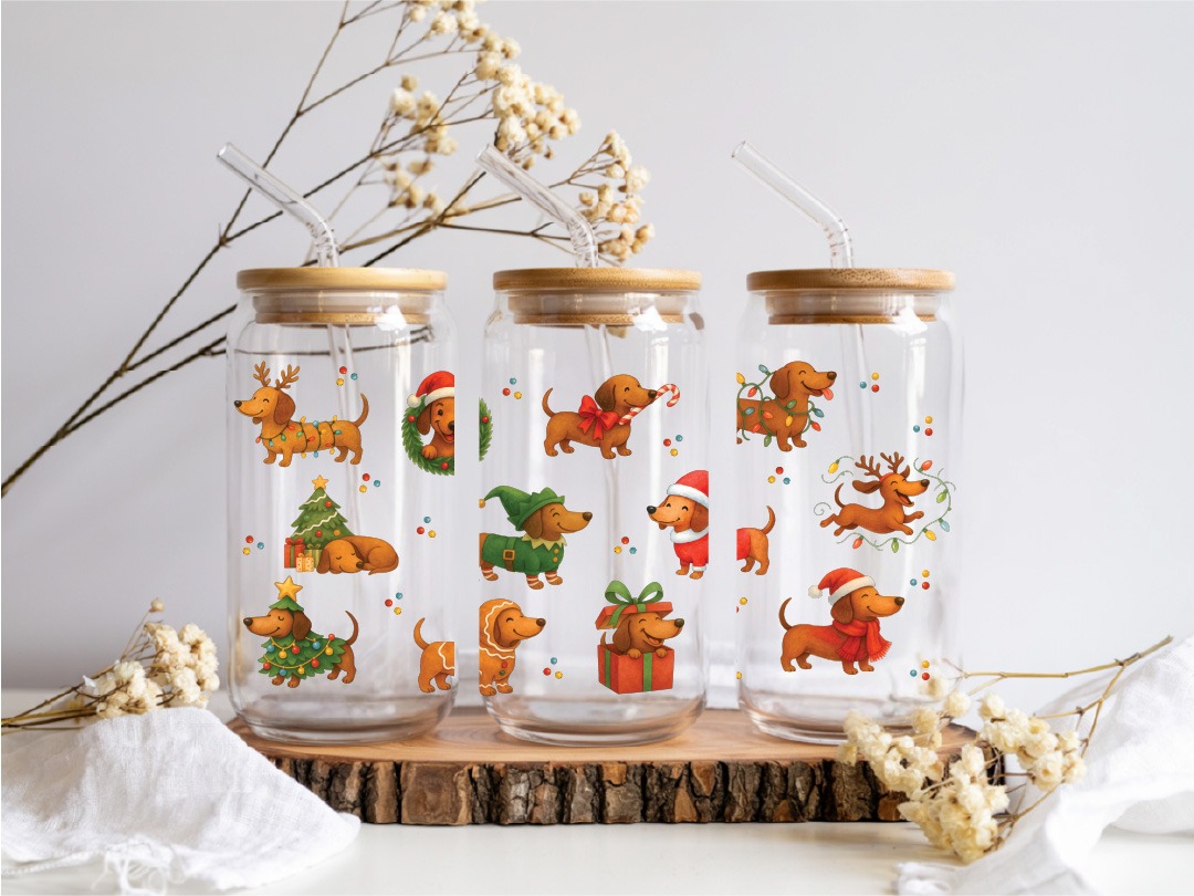 UV DTF – WRP 164 - Libbey wrap Daschund