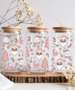 UV DTF – WRP 165 - Libbey wrap Pink Christmas