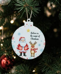 Believe in the Magic - 9cm UV printed bauble