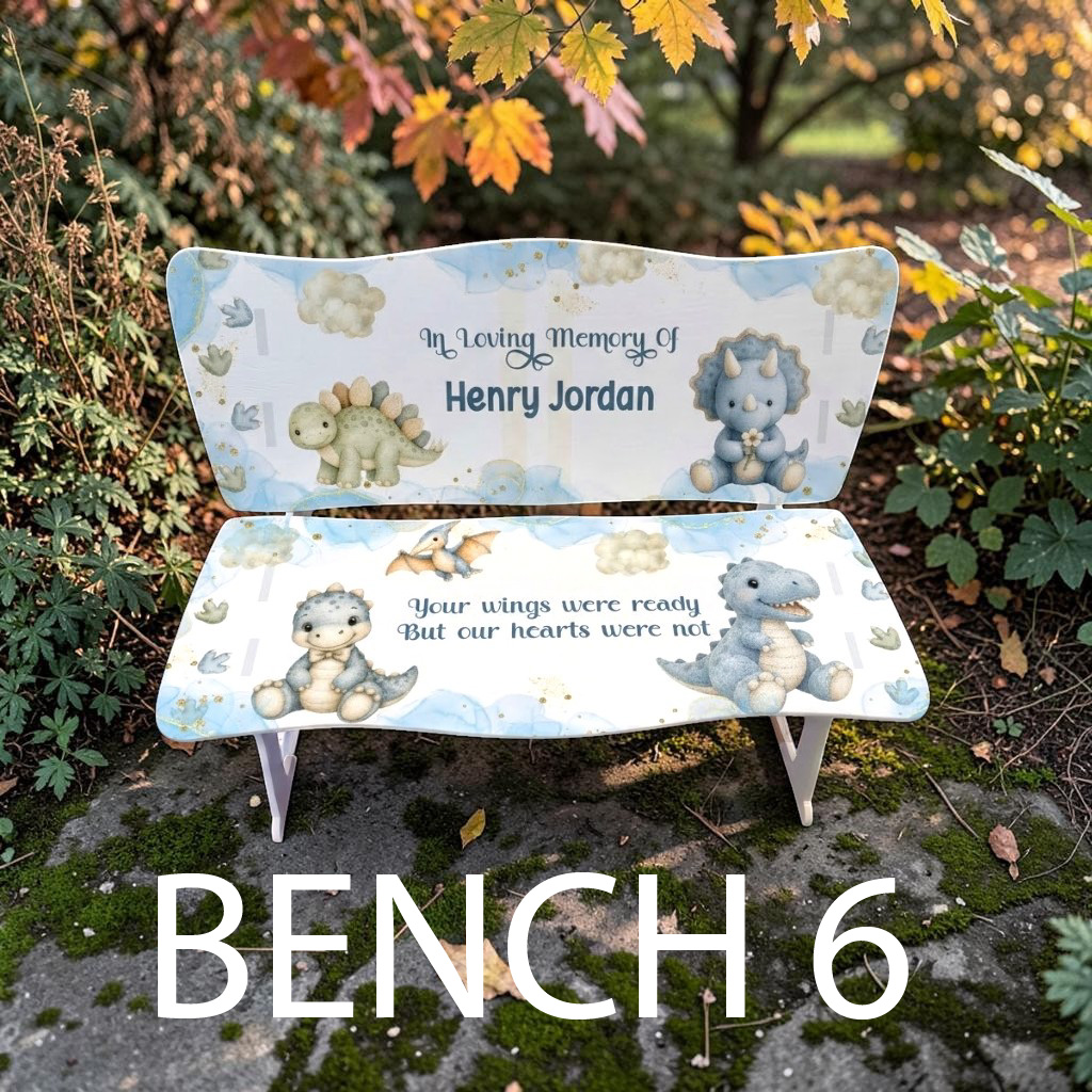 Large UV Printed Bench - Various MCB designs with text - Image 7