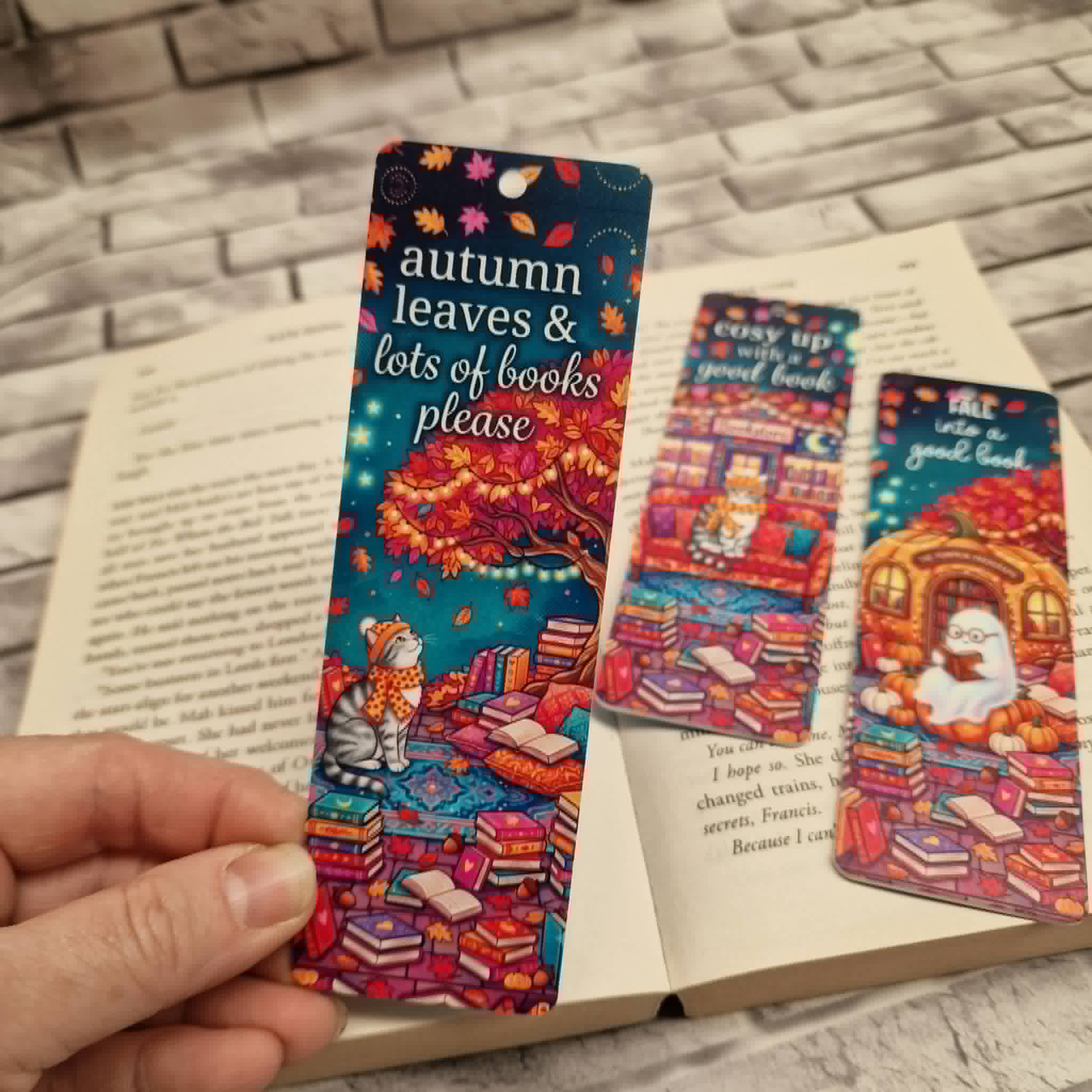 Autumn Leaves bookmarks - 3 designs - Image 3