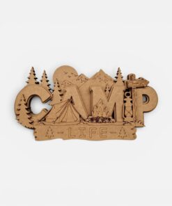 Alternative view of Camp Fire Life Chunky layered plaque