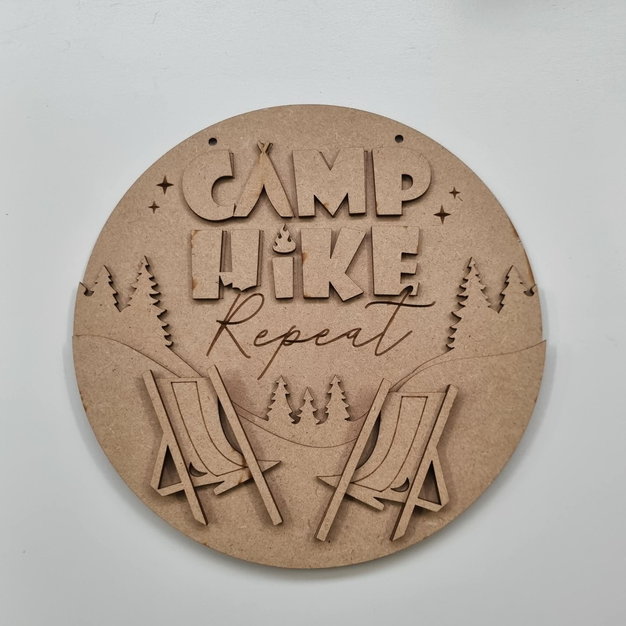 Camp, Hike, Repeat 23cm round - Image 2
