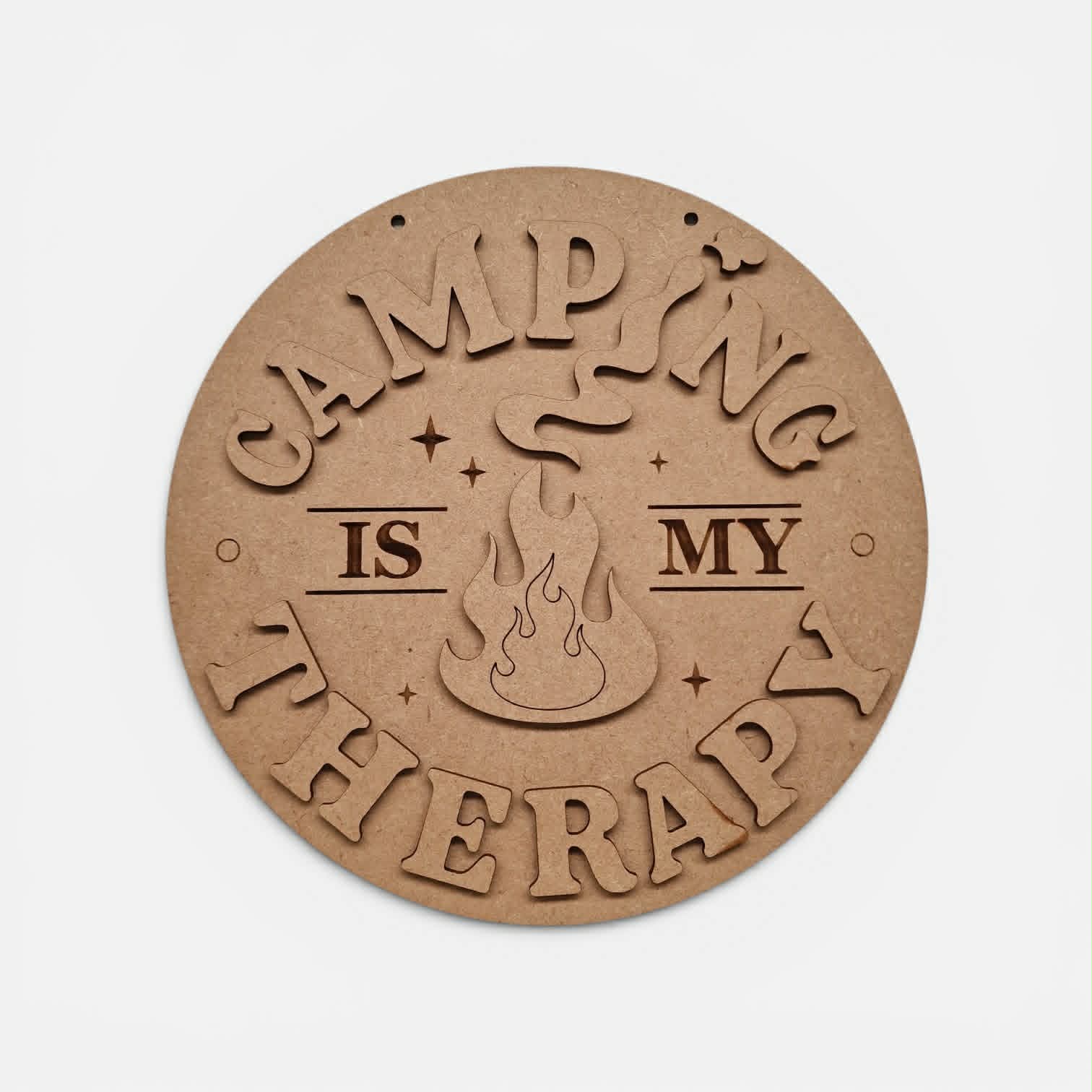 Camping Is My Therapy 23cm round - Image 2