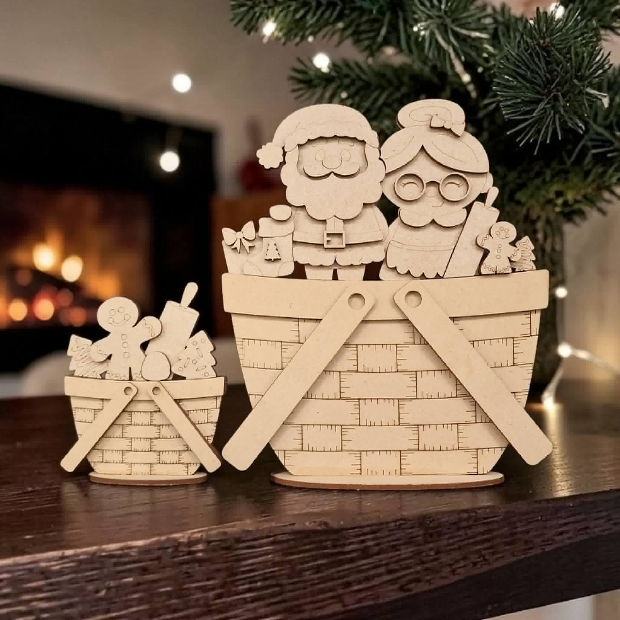 Crate Interchangeable - Santa and Clause baking/stocking