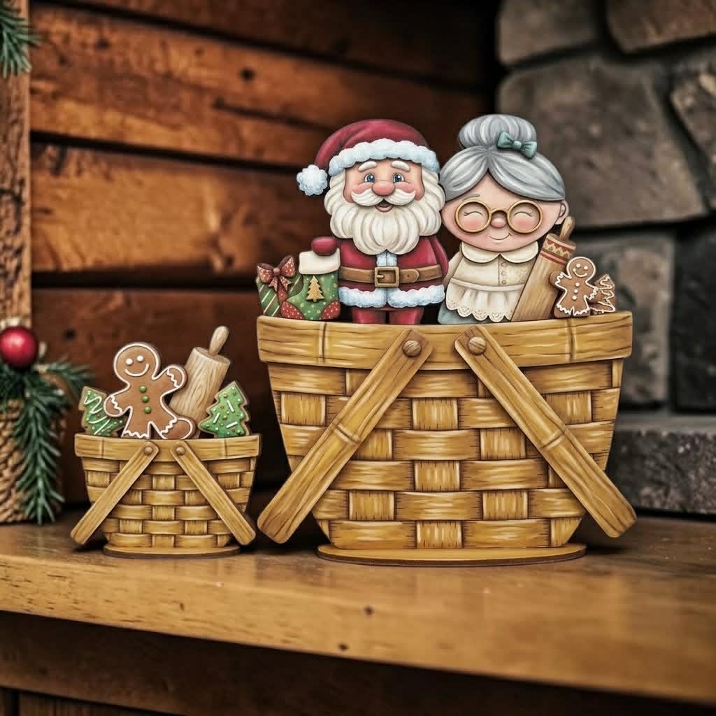Crate Interchangeable - Santa and Clause baking/stocking