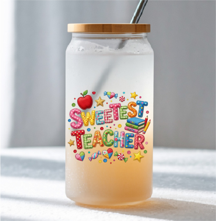 UV DTF – DEC 197 10cm decal for Libbey - Sweetest Teacher