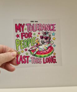 Alternative view of UV DTF – DEC 193 10cm decal for Libbey - Tolerance for people