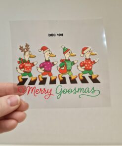 UV DTF – DEC 194 10cm decal for Libbey - Christmas goose