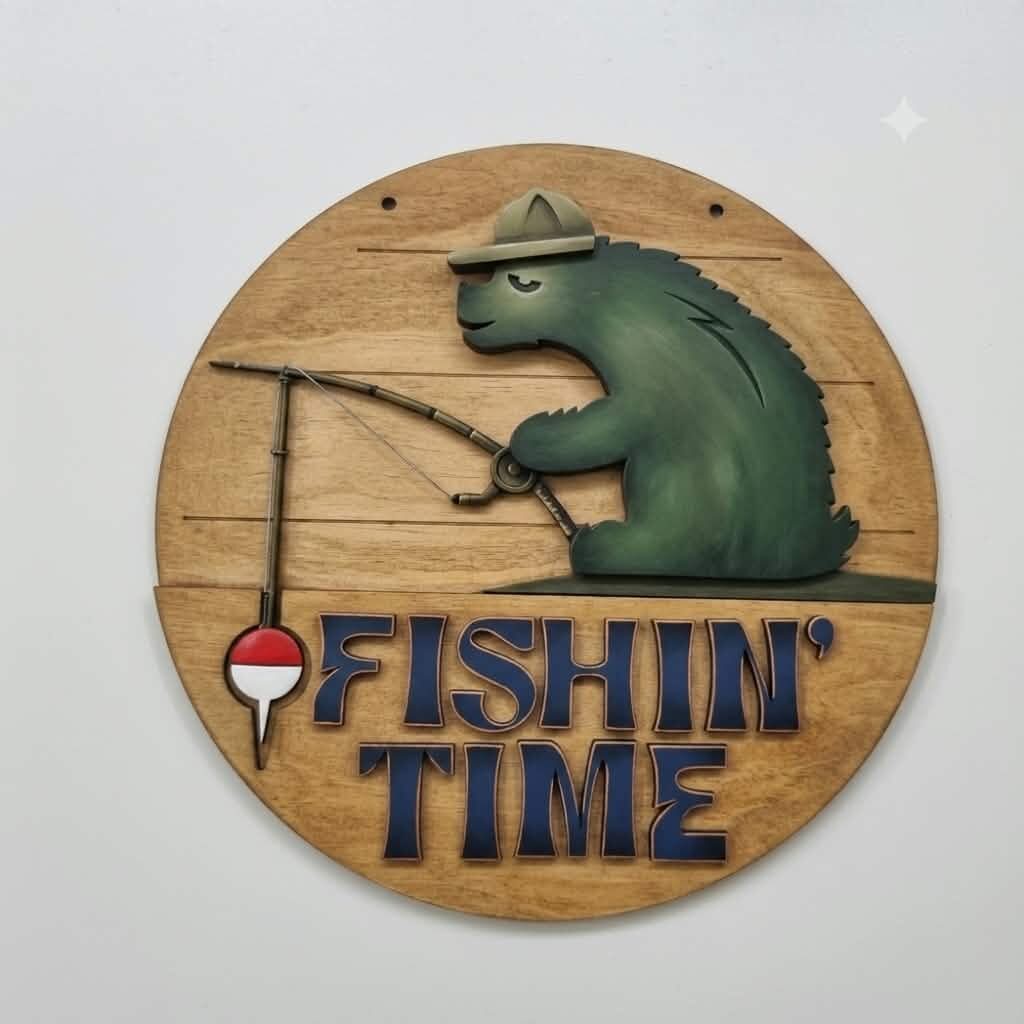 Fishing Time 23cm round