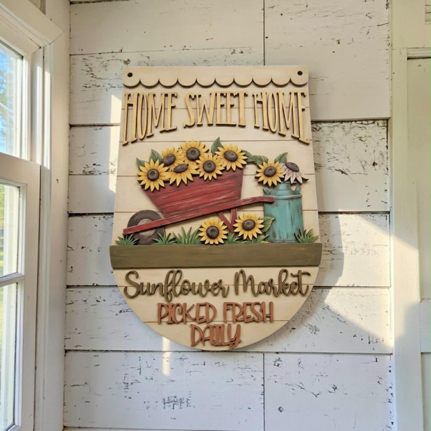 Flag & Circle Interchangeable - Sunflowers