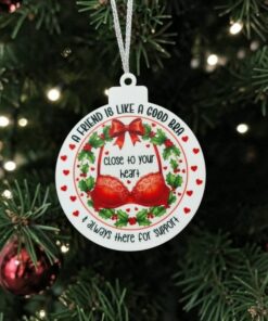 Friend like a good bra - 9cm UV printed bauble