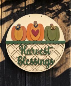 Harvest Blessing Lattice 23cm round