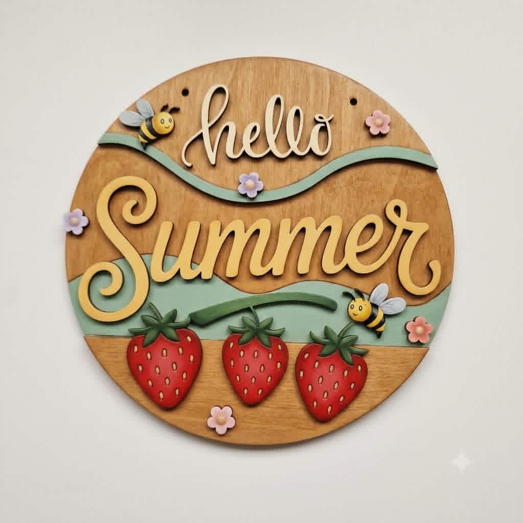 Hello Summer Strawbery Bee 23cm - Image 3
