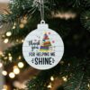 Helping Me To Shine - 9cm UV printed bauble