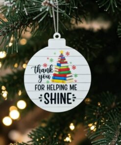 Helping Me To Shine - 9cm UV printed bauble