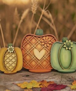Lattice Pumpkin set of 3 standing