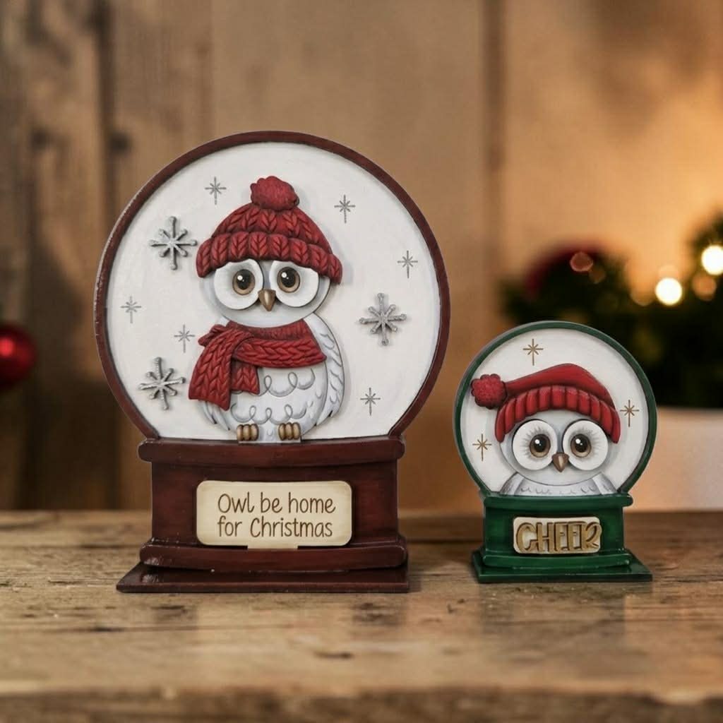 Snowglobe Interchangeable - Owl Cheer