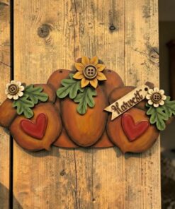 Pumpkin Acorn Hanging plaque