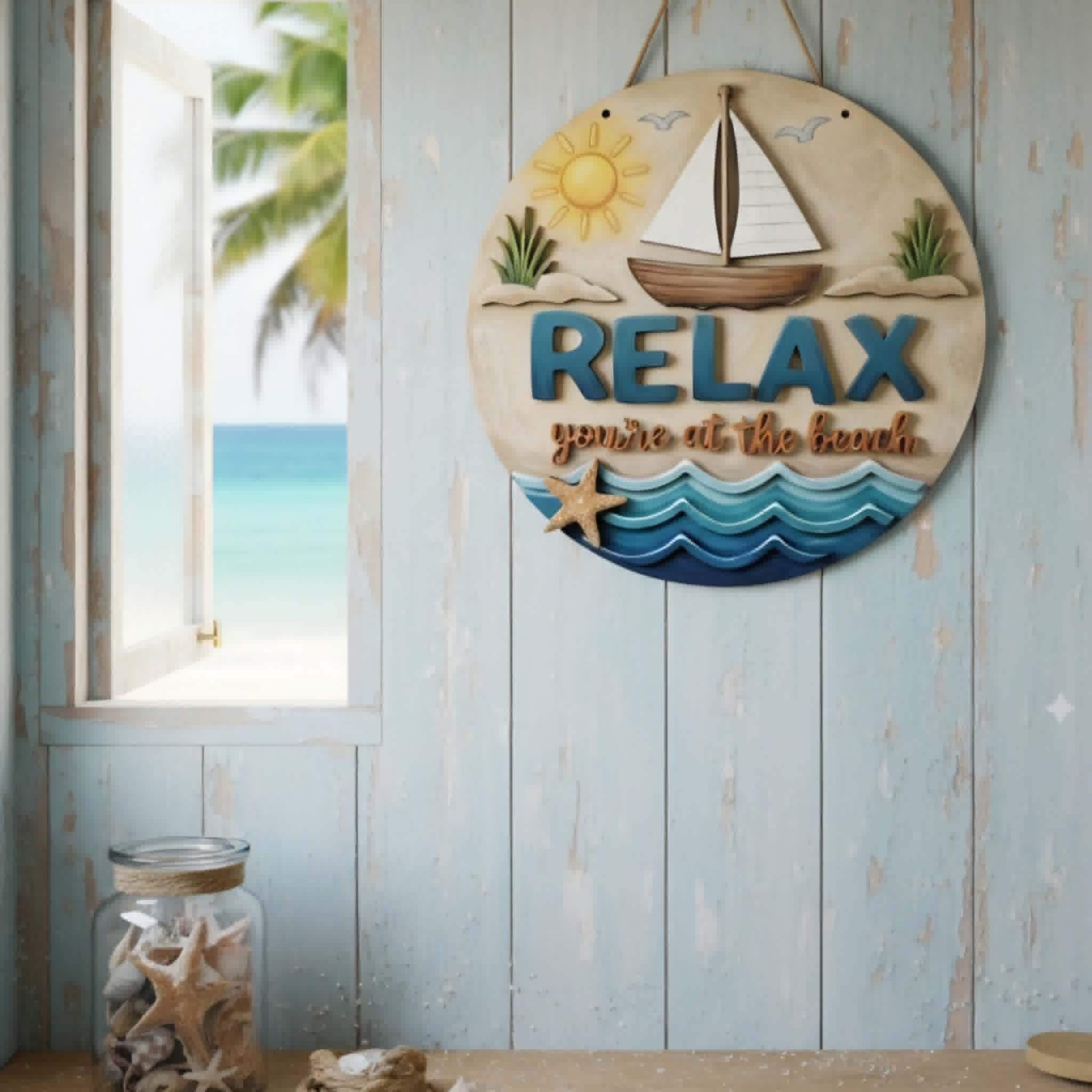 Relax You're At The Beach 23cm