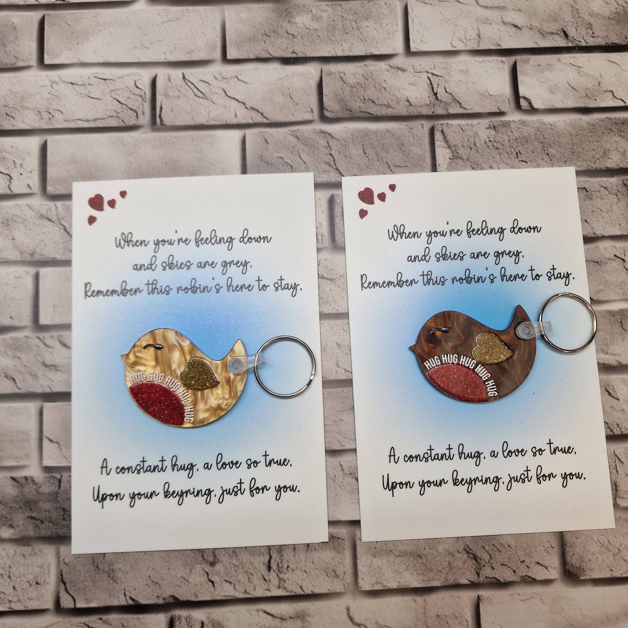 Robin Hug Keyrings