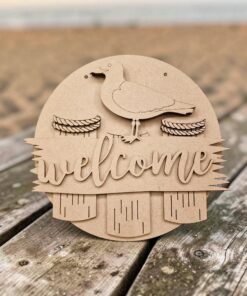 Seagull wood pier 20cm round