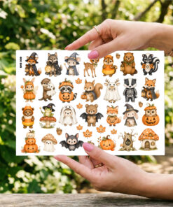 UV DTF – SHE 039 sheet of Autumn Animals