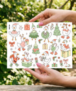 UV DTF – SHE 041 sheet of Christmas Geese