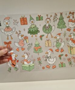 UV DTF – SHE 041 sheet of Christmas Geese