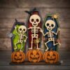 Standing Skeletons in Coffins