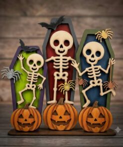 Standing Skeletons in Coffins