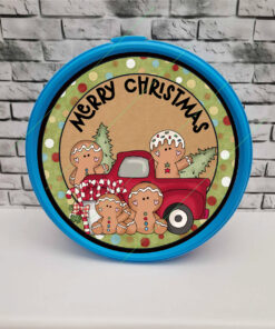 Chocolate tub stickers - Gingerbread Red Truck - Image 3