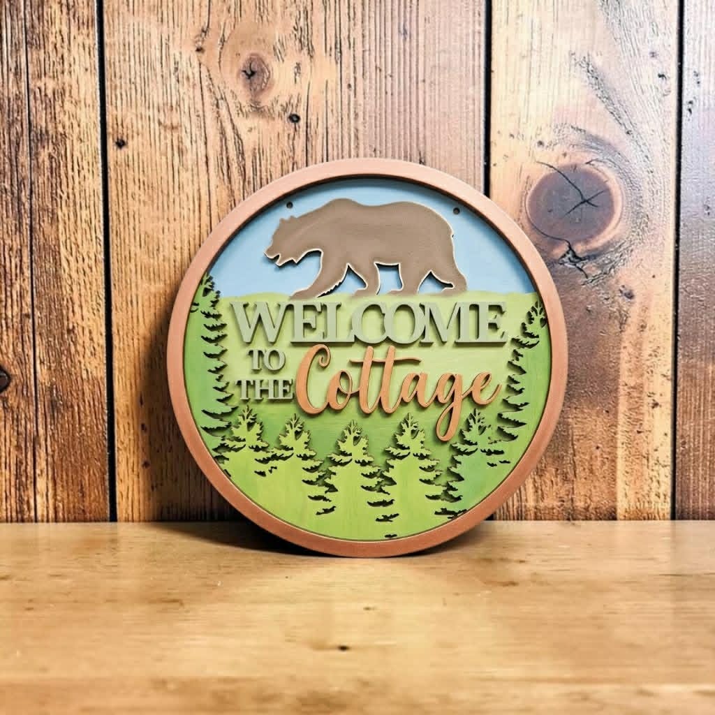 Welcome To The Cottage Bear 20cm