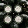 Wreath bauble set with white MDF