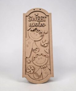 Alternative view of gingerbread sweet wishes arch top frame
