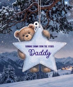 UV DTF – ME 054 Teddy Star bauble - Image 6