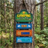 Camping sites here hanging sign