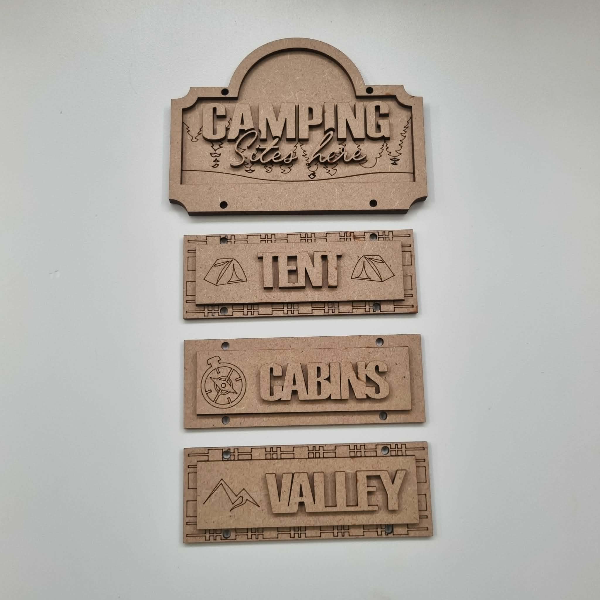 Camping sites here hanging sign - Image 2