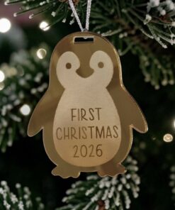 Gold mirror penguin