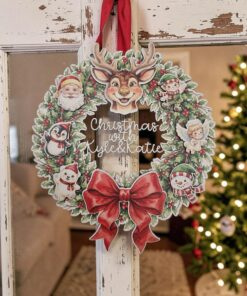 Printed Wreath with Characters - personalised