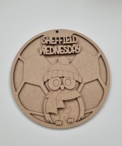 Alternative view of 20cm football with owl - Sheffield Wednesday