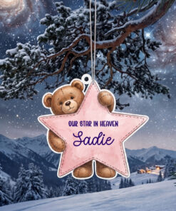 UV DTF – ME 054 Teddy Star bauble - Image 4