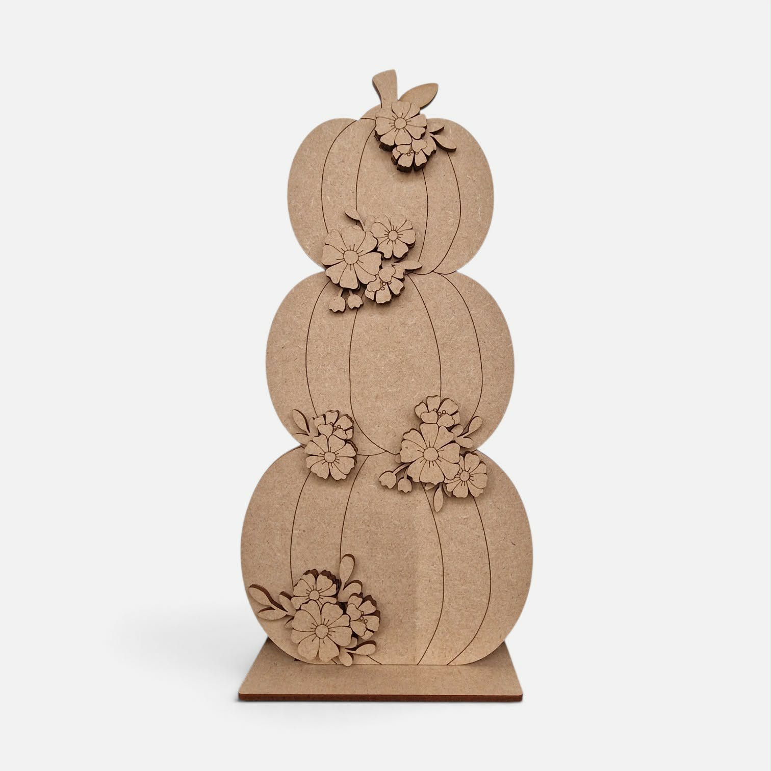 Pumpkin Stacker Plain with flowers - Image 2