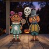 Pumpkin Head Boy & Girl on base