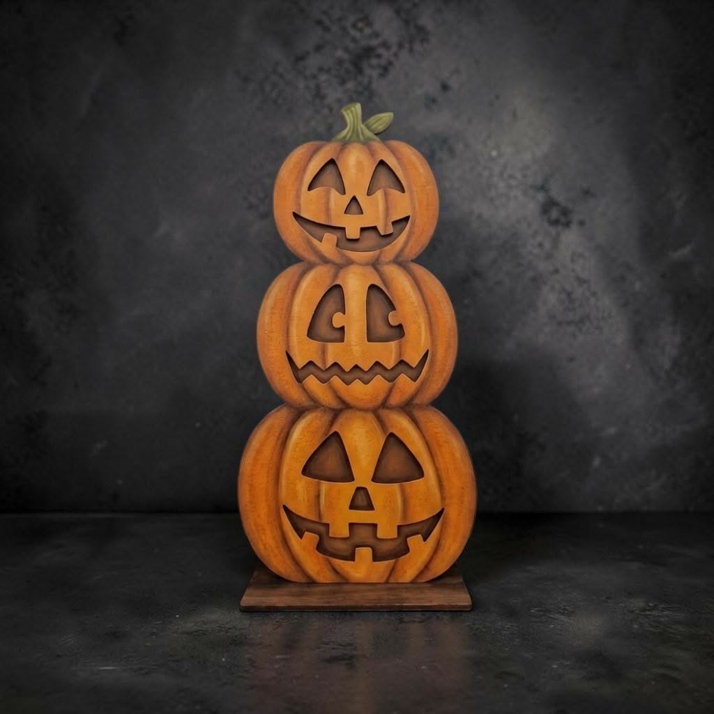 Pumpkin Stacker Cat Faces