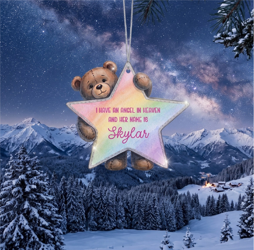 UV DTF – ME 054 Teddy Star bauble - Image 10