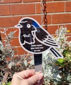 Alternative view of Engraved Grave Marker Robin